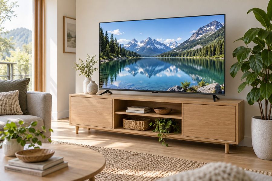 Flachbildfernseher in einem Wohnzimmer